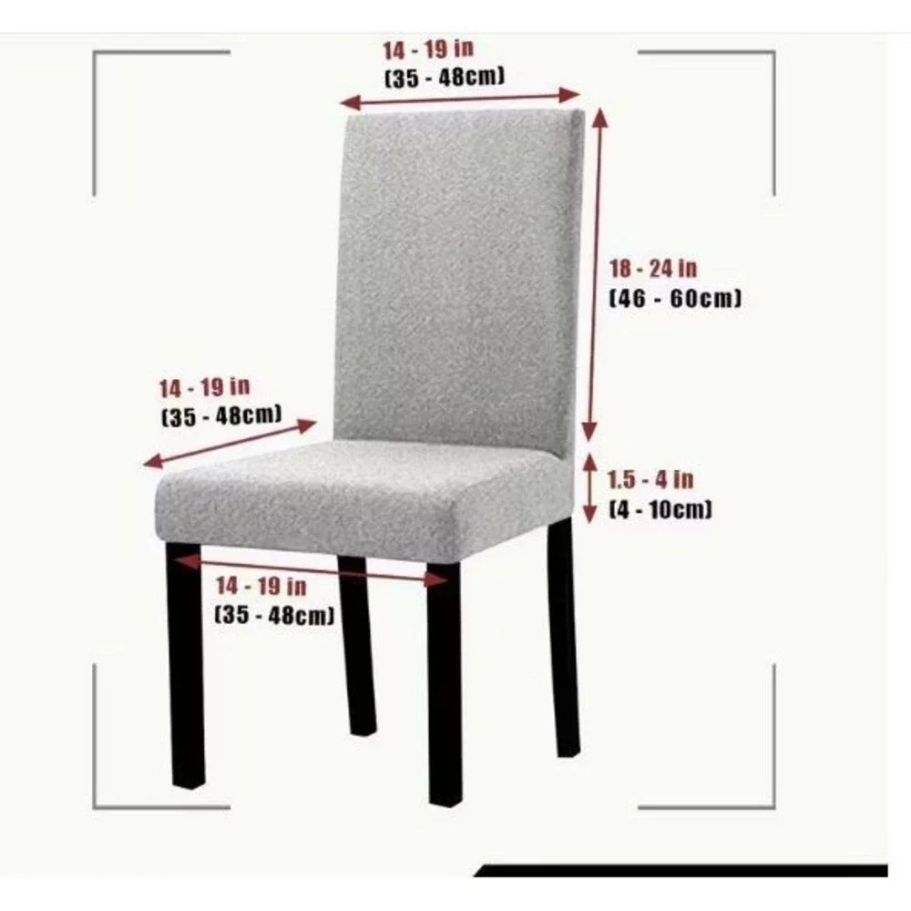 Set of 6 Stretch Christmas Chair Covers